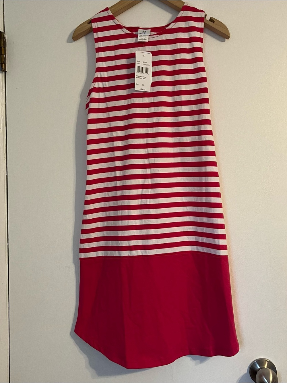 Florence Eiseman girls stripe knit dress with back bow size 16 NWT